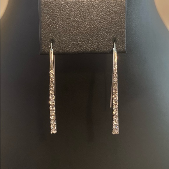 Silver CZ dangle earrings - Picture 1 of 5